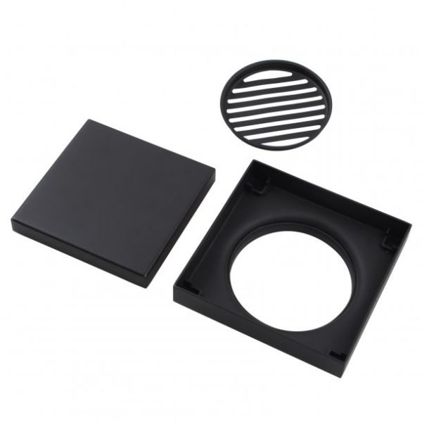 Buy Matte Black Shower Grate Floor Waste Drain Smart Insert Tile 120