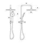 LINKWARE T9081 LOUI TWIN SHOWER CHROME AND COLOURED