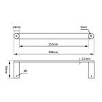 NORICO AR53 ESPERIA TOWEL RAIL 300MM CHROME AND COLOURED