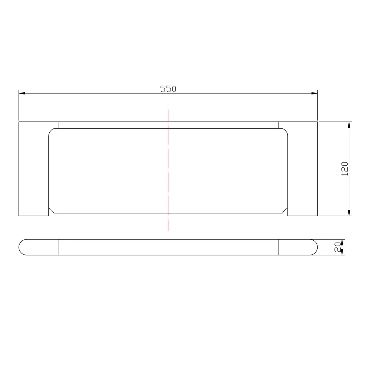 NORICO AR814 BELLINO SHOWER SHELF CHROME AND COLOURED