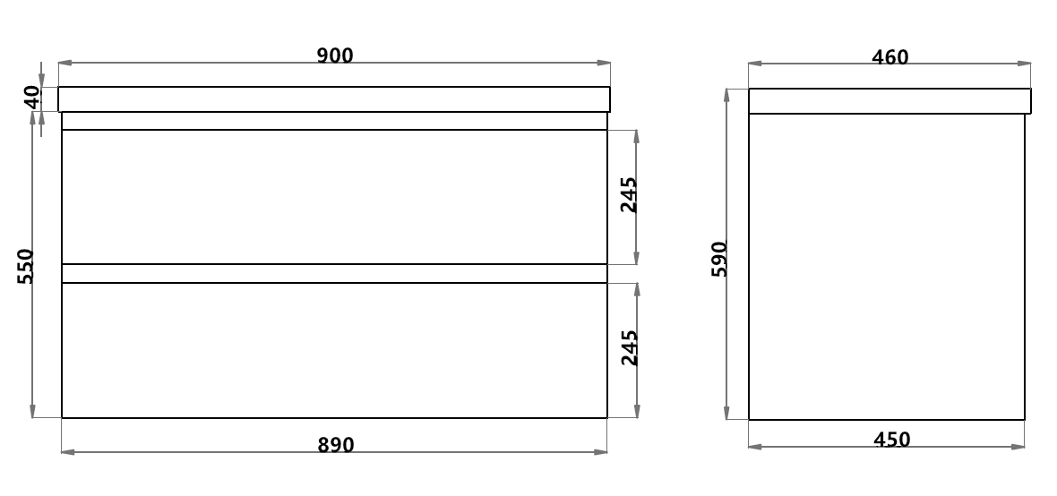 Buy POSEIDON Q9046WO QUBIST MDF WALL HUNG VANITY 900*550*460MM WHITE ...