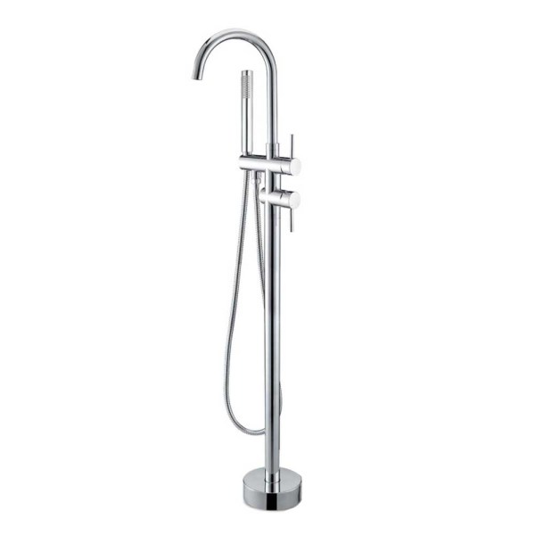 NORICO SP16 PENTRO FREE-STANDING BATH MIXER WITH HAND HELD SHOWER CHROME AND COLOURED