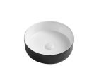 UNICASA SA-34-BW SASSO COUNTER TOP ROUND BASIN (BLACK & WHITE)