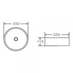 UNICASA SA-34-AG SASSO COUNTER TOP ROUND BASIN (ANTIQUE GREEN)