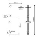 AQUAPERLA OX2128-A.SH.N+OX0007.SH+OX-R11.HHS ROUND 10" SHOWER STATION TOP WATER INLET BLACK