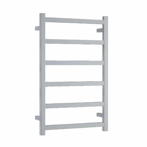 THERMOGROUP BS28M STRAIGHT SQUARE BUDGET HEATED TOWEL RAIL POLISHED STAINLESS STEEL