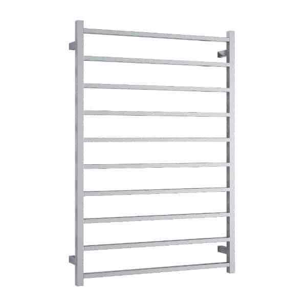 THERMOGROUP SS88M STRAIGHT SQUARE LADDER HEATED TOWEL RAIL POLISHED STAINLESS STEEL