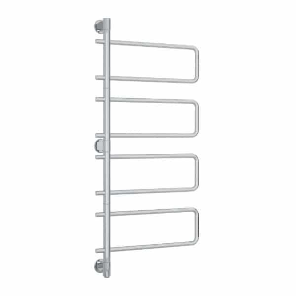 THERMOGROUP SV68 STRAIGHT ROUND SWIVEL HEATED TOWEL RAIL POLISHED STAINLESS STEEL
