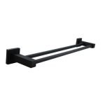 AQUAPERLA 6302.8.TR BLAZE DOUBLE TOWEL RAIL 800MM CHROME AND BLACK