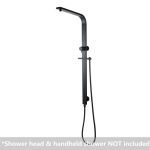 AQUAPERLA OX2150.SH.N SQUARE SHOWER STATION WIDE RAIL WITHOUT SHOWER HEAD AND HANDHELD SHOWER BLACK