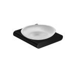 AQUAPERLA 8006.TR AU SOAP DISH HOLDER CHROME AND BLACK