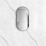 OTTI MFMO9045BN OVAL METAL FRAMED MIRROR NOOSA 900 MATTE BLACK