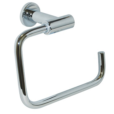 LACHLAN SERIES TOWEL HOLDER SQUARE - ROUND MOUNTING BRIGHT CHROME PLATE METLAM ML6227