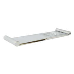 LAWSON SERIES SHELF AND SOAP DISH - ROUND MOUNTING POLISHED STAINLESS STEEL METLAM ML6032PSS