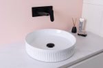 ROUND ABOVE COUNTER BASIN ROUND FLUTED GLOSS WHITE TOPCRFL405GW ADP