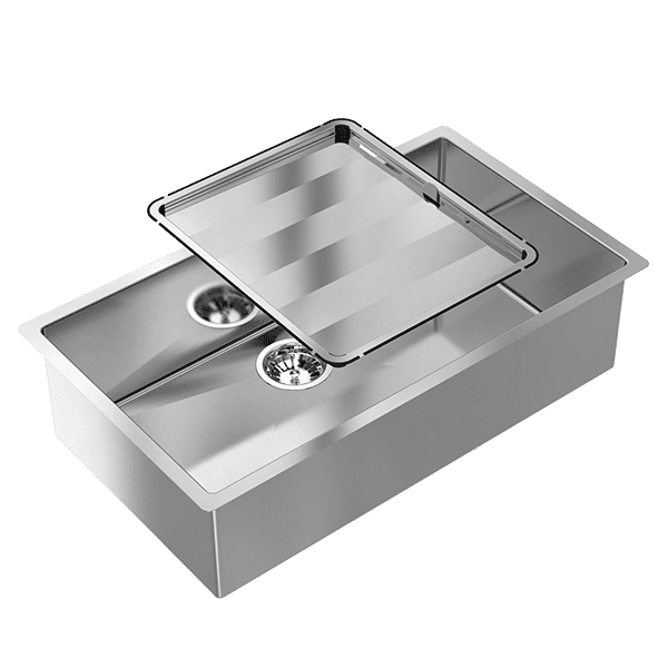 ABEY CR720 PIAZZA 720 SINGLE SQUARE BOWL STAINLESS STEEL SINK CHROME