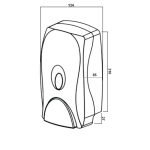 SURFACE MOUNTED FOAM SOAP DISPENSER WHITE ABS METLAM ML681F