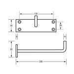 EQUIPMENT HOOK - VISIBLE FIX SATIN STAINLESS STEEL METLAM ML4155