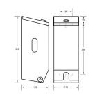 DOUBLE TOILET ROLL DISPENSER LOCKABLE WHITE POWDER COAT METLAM ML832W