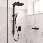 FIENZA 455117B KOKO DELUXE TWIN SHOWER MATTE BLACK