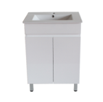 POSEIDON M63LG STANDARD SLIM MDF FLOOR STANDING VANITY 600*850*360MM CABINET ONLY GLOSS WHITE