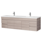 POSEIDON EV184WH-OAK EVIE PVC WALL HUNG VANITY 1800*555*460MM CABINET ONLY OAK