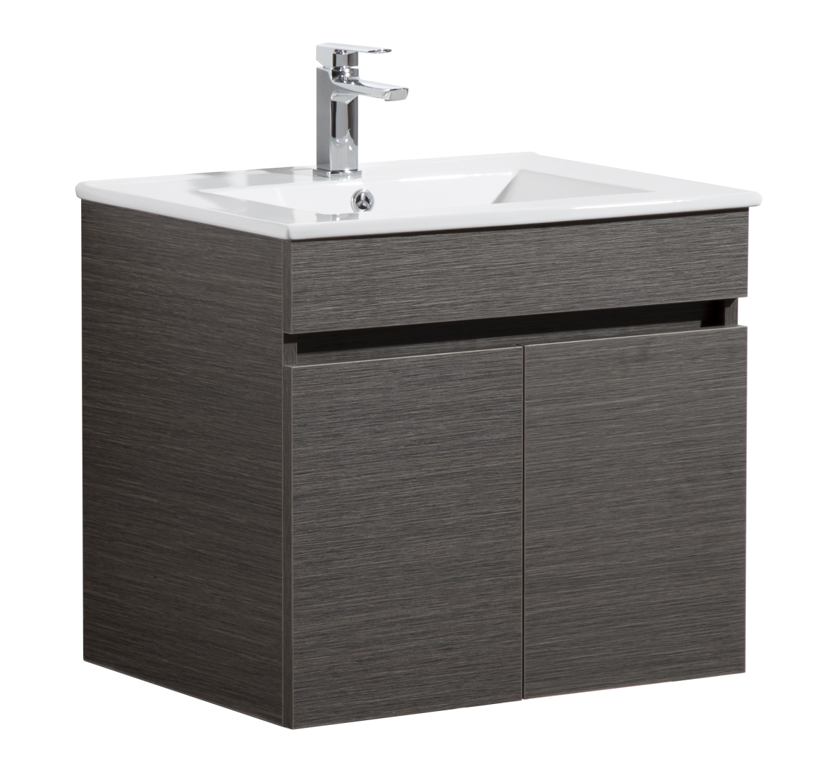 POSEIDON EV64WH-DB EVIE PVC WALL HUNG VANITY 600*555*460MM CABINET ONLY DARK BROWN