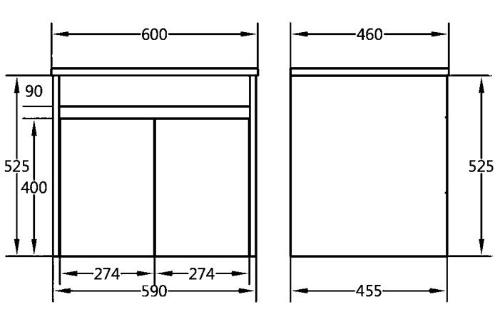 Buy Poseidon P64wh Standard Pvc Wall Hung Vanity Gloss White Online 