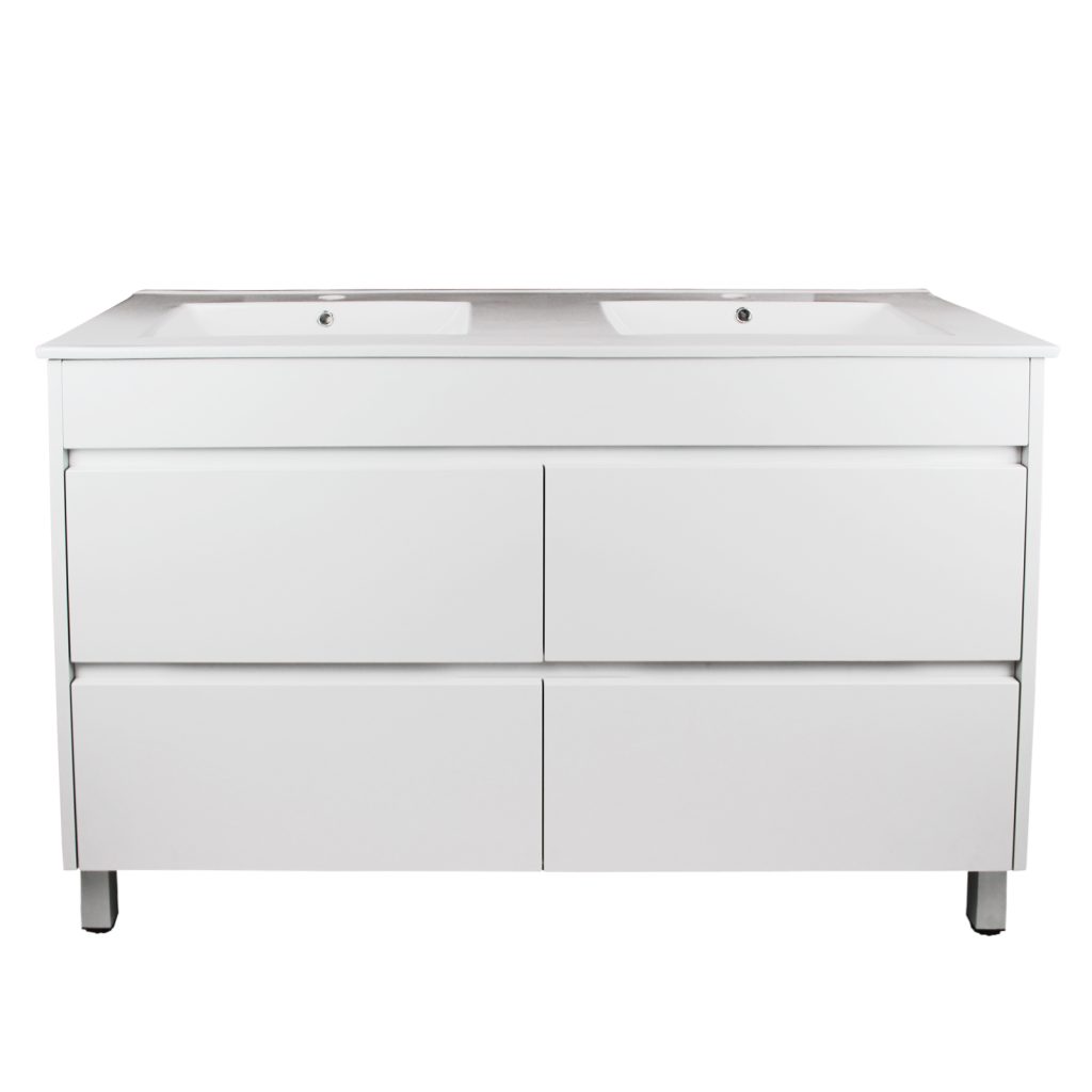 POSEIDON MW1546LG QUBIST MDF FLOOR STANDING VANITY FOUR DRAWERS 1490*830*460MM CABINET ONLY MATTE WHITE