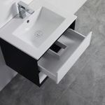 POSEIDON PE600WH PETRA WALL HUNG VANITY 590*455*525MM CABINET ONLY MATTE WHITE & BLACK