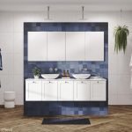 FIENZA 180M MILA WALL HUNG VANITY 1800 CABINET ONLY SATIN WHITE