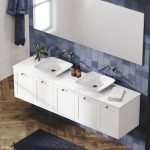 FIENZA 180M MILA WALL HUNG VANITY 1800 CABINET ONLY SATIN WHITE