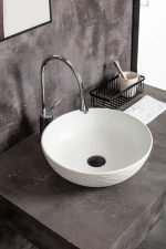 UDBK OR-435W-TMW ORBIT ROUND TEXTURED ABOVE COUNTER BASIN MATTE WHITE