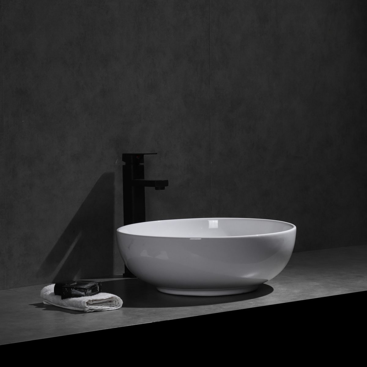 UDBK LR-435 LUNAR ABOVE COUNTER BASIN GLOSS WHITE