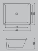 UDBK UM-448 UNDER MOUNT BASIN GLOSS WHITE