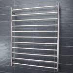 RADIANT RTR05 ROUND HEATED LADDER TOWEL RAIL 900X1100MM MIRROR POLISHED