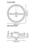 NOOD CO FL1-2 FUNL WALL HUNG ROUND BASIN COLOURED