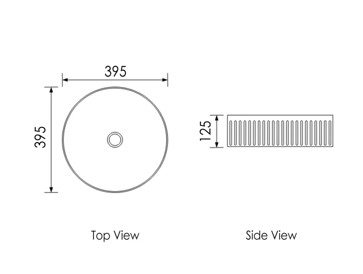 OTTI OT3950 OXFORD ROUND ABOVE COUNTER FLUTED BASIN