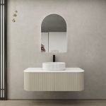 POSEIDON KC125W BRONTE CURVED WALL HUNG VANITY CABINET ONLY