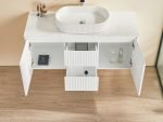 POSEIDON CB1221W BRINDABELLA WALL HUNG VANITY 1200MM CENTRE DRAWERS CABINET ONLY