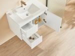 POSEIDON CB74LW BRINDABELLA WALL HUNG VANITY 750MM LEFT HAND DRAWERS CABINET ONLY