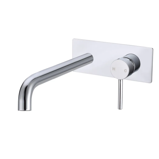 AQUAPERLA 0144-2.BM LUCID PIN LEVER ROUND BATHTUB/BASIN WALL MIXER WITH SPOUT CHROME AND COLOURED