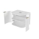 OTTI BOH600W HAMPSHIRE CURVE WALL HUNG VANITY 600 CABINET ONLY SATIN WHITE