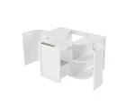 OTTI BOH750W HAMPSHIRE CURVE WALL HUNG VANITY 750 CABINET ONLY SATIN WHITE