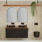 AQUAPERLA LM-UNI-GM ARCH 3 COLOR LIGHTING FRAMED LED MIRROR 600X900MM GUN METAL GREY