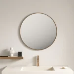 UNICASA FMR-60-BG ALUMINUM FRAMED ROUND MIRROR 600MM BRUSHED GOLD