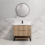 ABS RIVA FS900-AO BALI FLUTED FREESTANDING VANITY 900MM AMERICAN OAK