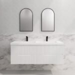 ABS RIVA WH1200-MW BALI FLUTED WALL HUNG VANITY 1200MM SINGLE BOWL MATTE WHITE