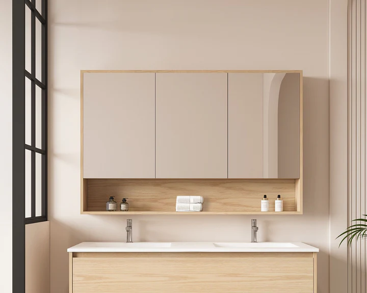 UNICASA HES-1203-TO HERA SHAVING CABINET 1200MM TAS OAK
